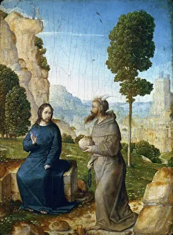 The Temptation of Christ: oil on wood, c1500, by Juan de Flandes The Temptation of Christ: oil on wood, c1500, by Juan de Flandes
