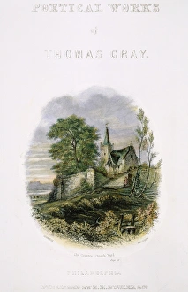 Title Page Design History Prints: THOMAS GRAY: TITLE PAGE