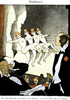 THONY: NACKTKULTUR, 1926. Nacktkultur (Nudism). Drawing by Eduard Thony THONY: NACKTKULTUR, 1926. Nacktkultur (Nudism). Drawing by Eduard Thony