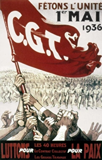 United Trade Unions poster for the Popular Front, spring 1936 United Trade Unions poster for the Popular Front, spring 1936