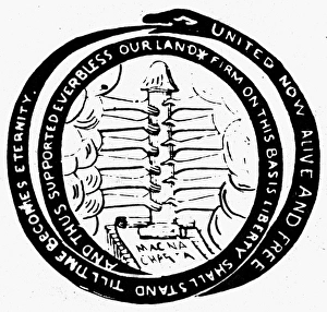 'Unity Now Alive and Free, And Thus Supported Everbless Our Land, Firm on This Basis Liberty Shall Stand Till Time Becomes Eternity.' Masthead from an American Revolutionary newspaper printed by John Holt, 1775 'Unity Now Alive and Free, And Thus Supported Everbless Our Land, Firm on This Basis Liberty Shall Stand Till Time Becomes Eternity.' Masthead from an American Revolutionary newspaper printed by John Holt, 1775