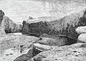 UTAH: GLEN CANYON. Wood engraving, late 19th century UTAH: GLEN CANYON. Wood engraving, late 19th century