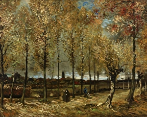 VAN GOGH: POPLARS, 1885. Lane with Poplars Near Nenen. Oil on canvas, Vincent van Gogh VAN GOGH: POPLARS, 1885. Lane with Poplars Near Nenen. Oil on canvas, Vincent van Gogh