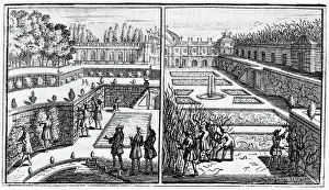 VERSAILLES: GARDEN. Pruning, right, and training vines up a trellis. Line engraving from The Perfect Gardener VERSAILLES: GARDEN. Pruning, right, and training vines up a trellis. Line engraving from The Perfect Gardener