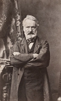 VICTOR HUGO (1802-1885). French man of letters. Original carte-de-visite photograph, c1865 VICTOR HUGO (1802-1885). French man of letters. Original carte-de-visite photograph, c1865