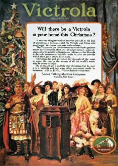 VICTROLA ADVERTISEMENT featuring Enrico Caruso as Rhadames in Verdi's 'Aida" VICTROLA ADVERTISEMENT featuring Enrico Caruso as Rhadames in Verdi's 'Aida"