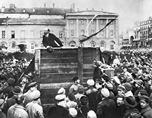 Vladimir Ilich Ulyanov, known as Lenin. Russian Communist leader. Lenin addressing a political rally in 1920 Vladimir Ilich Ulyanov, known as Lenin. Russian Communist leader. Lenin addressing a political rally in 1920