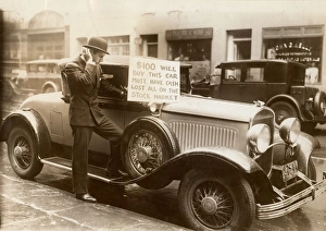 WALL STREET CRASH, 1929. An unlucky speculator, one Walter Thornton of New York WALL STREET CRASH, 1929. An unlucky speculator, one Walter Thornton of New York