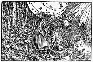 WEIDITZ: HARASSED SPINSTER. The Harassed Spinster. Woodcut by Hans Weiditz, 1532 WEIDITZ: HARASSED SPINSTER. The Harassed Spinster. Woodcut by Hans Weiditz, 1532