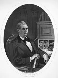 WILLIAM ALMON WHEELER (1819-1887). American politician. Mezzotint, 1876 WILLIAM ALMON WHEELER (1819-1887). American politician. Mezzotint, 1876