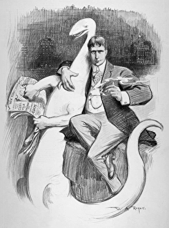 WILLIAM RANDOPH HEARST (1863-1951). American newspaper publisher. Drawing by W WILLIAM RANDOPH HEARST (1863-1951). American newspaper publisher. Drawing by W