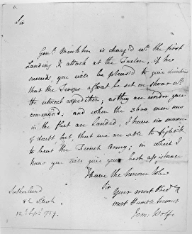 WOLFE: LETTER, 1759. Letter from General James Wolfe, commander of British forces WOLFE: LETTER, 1759. Letter from General James Wolfe, commander of British forces