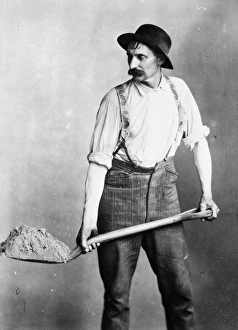WORKMAN, 1891. A laborer. Photograph, American WORKMAN, 1891. A laborer. Photograph, American