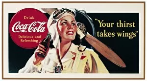 Air Plane Collection: World War II themed Coca-Cola advertisement poster, 1941