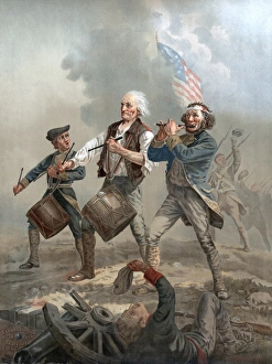 YANKEE DOODLE, 1776. 'Yankee Doodle, 1776.' Lithograph by Archibald Willard, c1876 YANKEE DOODLE, 1776. 'Yankee Doodle, 1776.' Lithograph by Archibald Willard, c1876