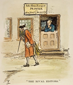 ZENGER AND BRADFORD, 1730s. William Bradford, John Peter Zenger's rival publisher ZENGER AND BRADFORD, 1730s. William Bradford, John Peter Zenger's rival publisher