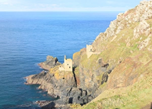 Botallack Tin Mine Winter Landscape Print