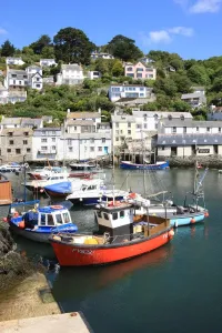 Cornwall Prints: Polperro Print - A Cornwall Village Scene