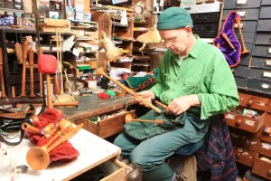 Bagpipe Maker Julian Goodacre Print, Peppelie Scotland
