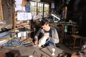 William Hart Gold Silversmith at Work in Chipping Campden Print