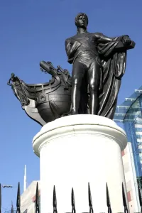 Statue Prints: Birmingham Print of Lord Nelson in the Bull Ring