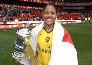 Alex Scott (Arsenal) with the FA Cup Trophy Alex Scott (Arsenal) with the FA Cup Trophy