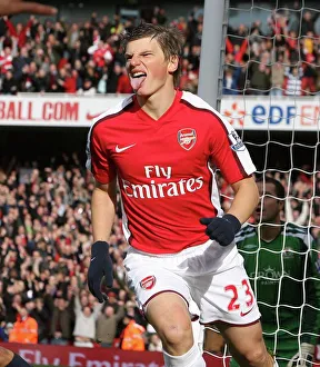 Andrey Arshavin celebrates the 1st Arsenal goal Andrey Arshavin celebrates the 1st Arsenal goal