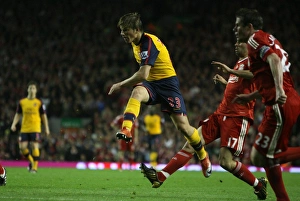 Andrey Arshavin shoots past Liverpool goalkeeper Pepe Andrey Arshavin shoots past Liverpool goalkeeper Pepe
