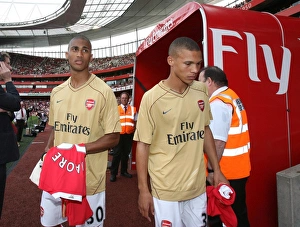 Armand Traore and Kirean Gibbs (Arsenal) Armand Traore and Kirean Gibbs (Arsenal)