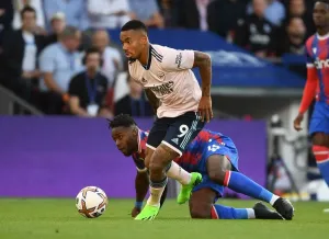 Arsenal FC Print: Gabriel Jesus Outpaces Schlupp