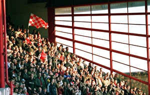 Arsenal fans in the East Stand Upper tier. Arsenal 5:2 Gillingham, The AXA F Arsenal fans in the East Stand Upper tier. Arsenal 5:2 Gillingham, The AXA F