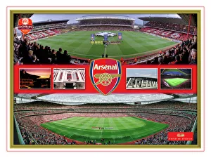Arsenal FC Framed Stadium Montage Print Arsenal FC Framed Stadium Montage Print
