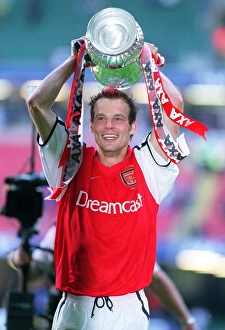 Arsenal goalscorer Fredrik Ljungberg with the FA Cup after the match Arsenal goalscorer Fredrik Ljungberg with the FA Cup after the match
