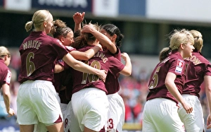 Arsenal Ladies celebrate the 1st goal an own goal Arsenal Ladies celebrate the 1st goal an own goal