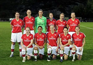 Arsenal Ladies line up before the match Arsenal Ladies line up before the match