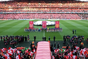 The Arsenal and Manchester United teams line ups before The Arsenal and Manchester United teams line ups before