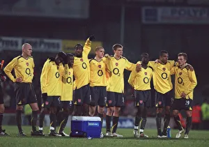 The Arsenal players during the penalty shoot out. Doncaster Rovers 2:2 Arsenal The Arsenal players during the penalty shoot out. Doncaster Rovers 2:2 Arsenal