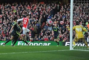Images Dated 22nd January 2009: Arsenal's Olivier Giroud Scores Second Goal Against Middlesbrough in FA Cup Fifth Round
