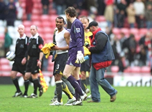 Ashley Cole and Jens Lehmann (Arsenal) after the match Ashley Cole and Jens Lehmann (Arsenal) after the match