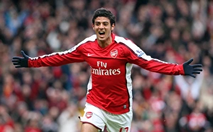 Carlos Vela celebrates scoring Arsenals 1st goal Carlos Vela celebrates scoring Arsenals 1st goal