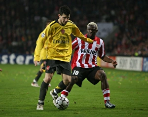 Cesc Fabregas (Arsenal) Arouna Kone (PSV) Cesc Fabregas (Arsenal) Arouna Kone (PSV)