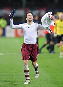 Cesc Fabregas (Arsenal) celebrates after the match Cesc Fabregas (Arsenal) celebrates after the match
