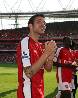Cesc Fabregas (Arsenal) claps the fans after the match Cesc Fabregas (Arsenal) claps the fans after the match
