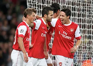 Cesc Fabregas celebrates scoring Arsenal and his 1st goal with Andrey Arshavin Cesc Fabregas celebrates scoring Arsenal and his 1st goal with Andrey Arshavin