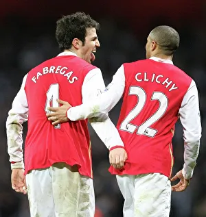 Cesc Fabregas and Gael Clichy celebrate the 3rd Arsenal goal Cesc Fabregas and Gael Clichy celebrate the 3rd Arsenal goal