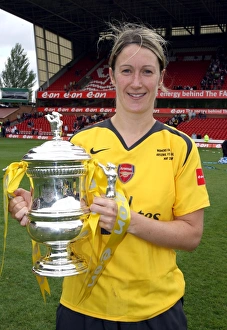 Ciara Grant (Arsenal) with the FA Cup Trophy Ciara Grant (Arsenal) with the FA Cup Trophy
