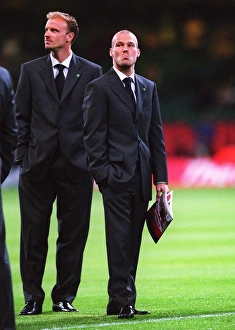 dennis bergkamp and Freddie Ljungberg before the match. Arsenal 1:0 Southampton dennis bergkamp and Freddie Ljungberg before the match. Arsenal 1:0 Southampton