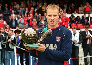 Dennis Bergkamp with the ITV goal of the season award (for his goal against Newcastle Dennis Bergkamp with the ITV goal of the season award (for his goal against Newcastle