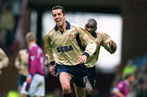 Edu celebrates scoring the 1st Arsenal goal with Sol Campbell Edu celebrates scoring the 1st Arsenal goal with Sol Campbell