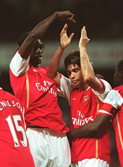 Team/players coaches eduardo/eduardo celebrates scoring arsenals 3rd goal Team/players coaches eduardo/eduardo celebrates scoring arsenals 3rd goal